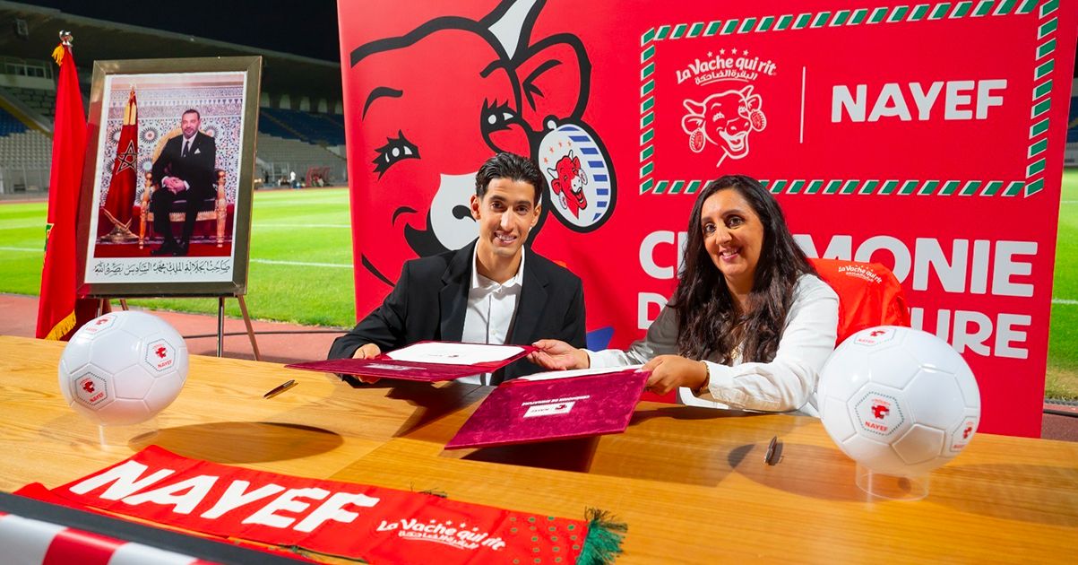 Nayef Aguerd devient le visage de La Vache qui rit au Maroc