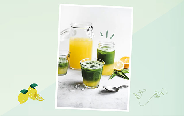 Limonade au matcha triple agrumes